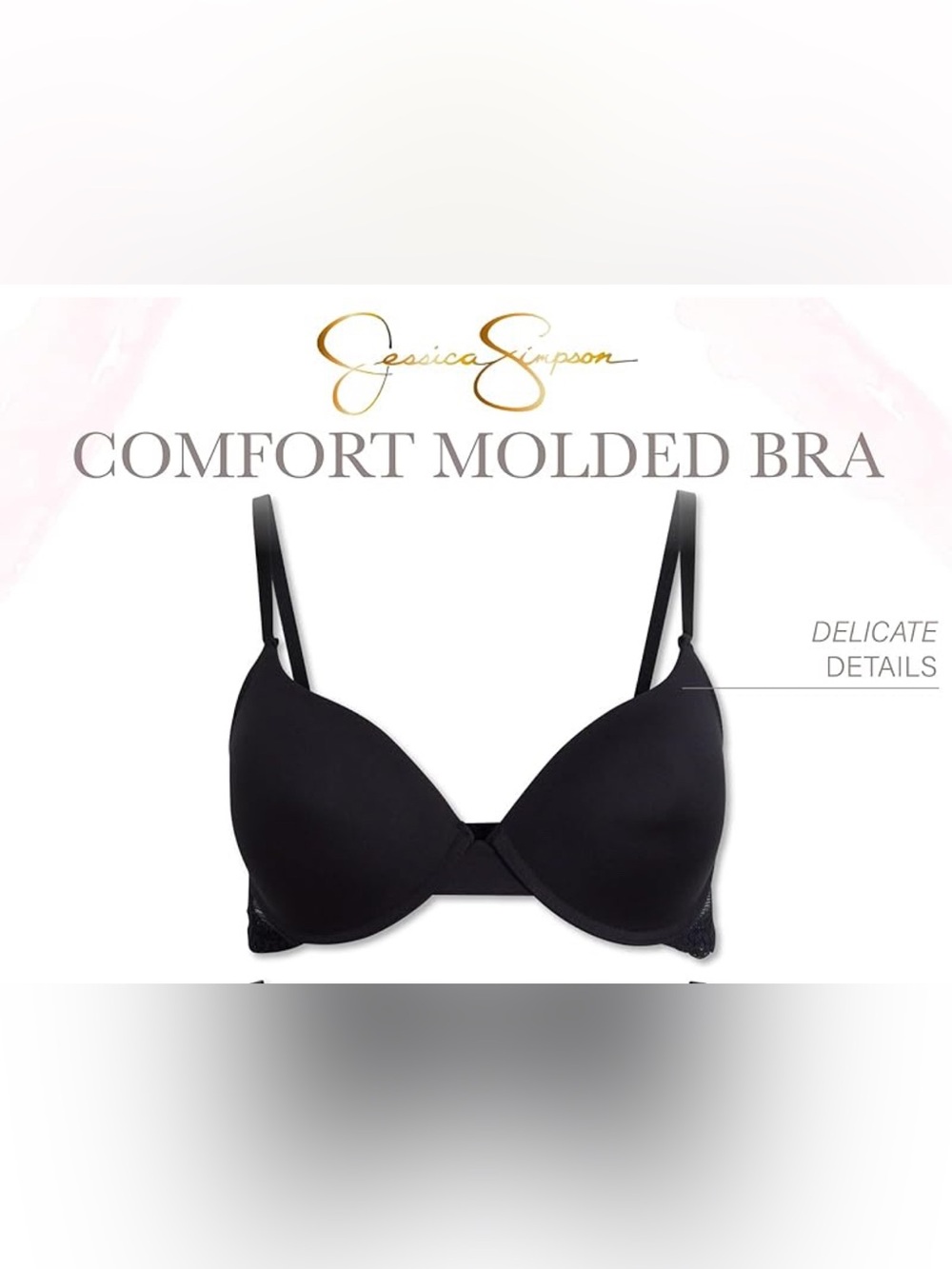 Jessica Simpson Black push up underwire Bra